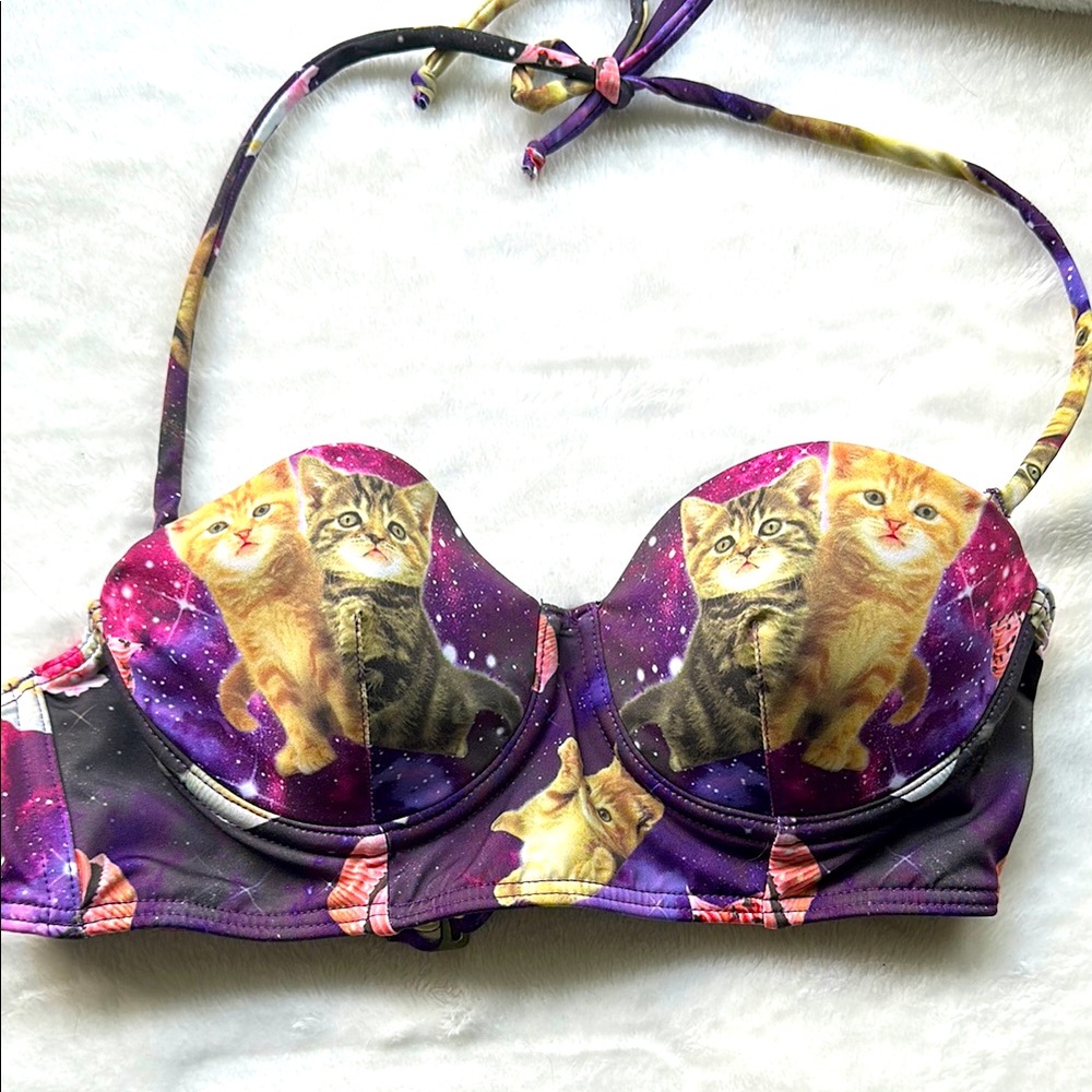 ModCloth Kittens and Cupcakes Bikini Top